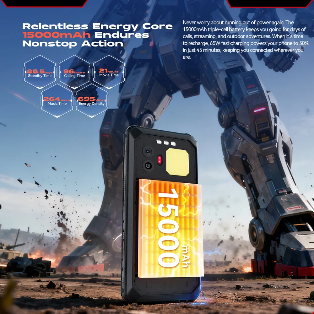 2026 IIIF150 B2 Ultra Rugged Phone 6.8-inch 120Hz Display Helio G100 4G 24(8+16)GB+256GB 200MP Main Camera 15000mAh 65W Charging