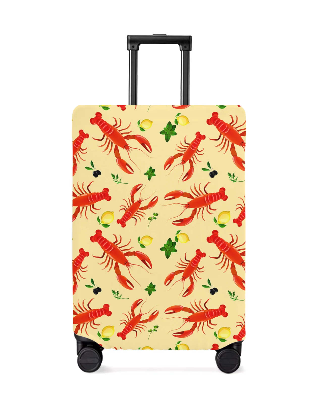 

Sea Life Lobster Retro Fruit Lemon Luggage Cover Stretch Baggage Protector Dust Cover for 18-32 Inch Travel Suitcase Case