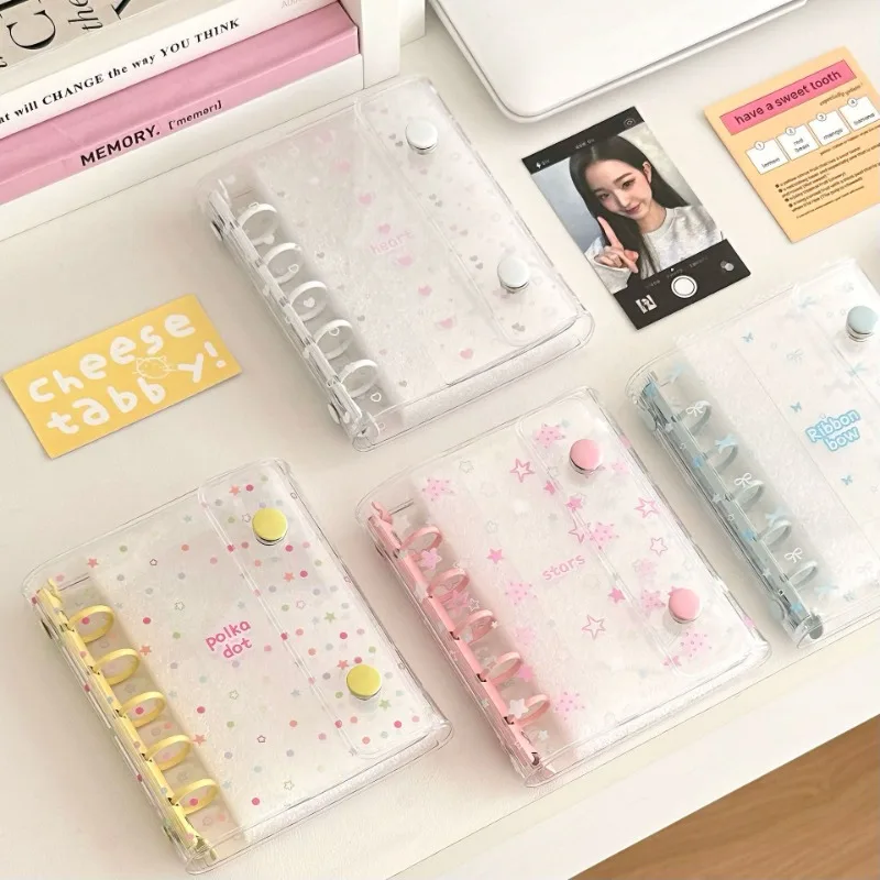 M5 PVC Folio W/Quad-Function Pages Starry Clip-On System for Card Decor Scrapbook Ecosystem Small Binder Photocards Photo Album