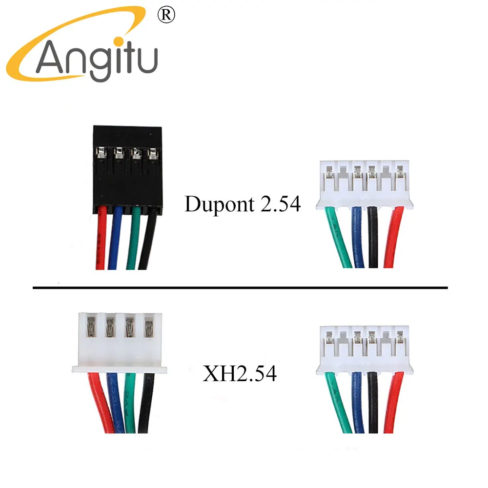 Angitu 3D Printer Accessories Motor Cable 1M Dupont 2.54 Line 4Pin to 6pin XH2.54 42 Stepper Motor Wire