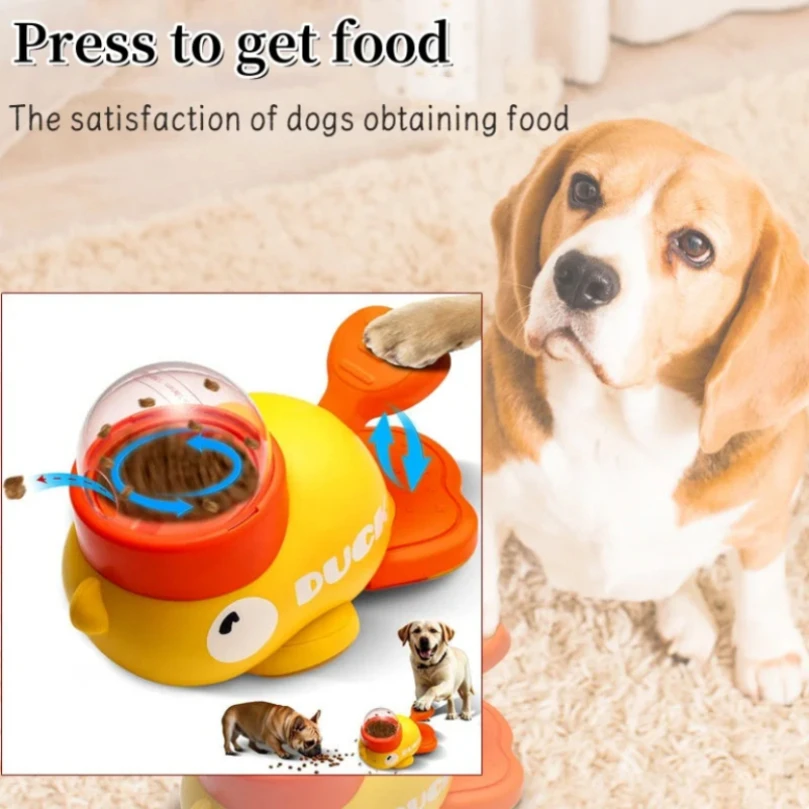 

Dog Puzzle Feeder Cartoon Duck Design Pet Snack Feeder Anti-Slip Pet Automatic Feeder Toys Food Utensils for Dog Cat Training