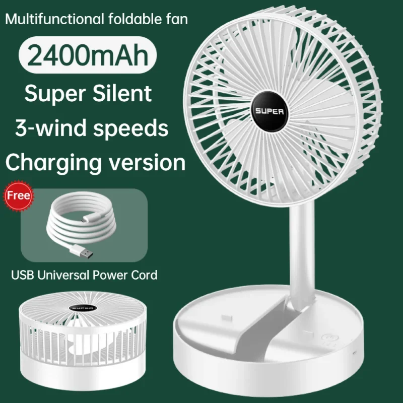 New Kipas Mini Adjustable Mini Fan Kipas Small Cooling Handy Desk Home Office Table Battery USB Rechargeable Portable