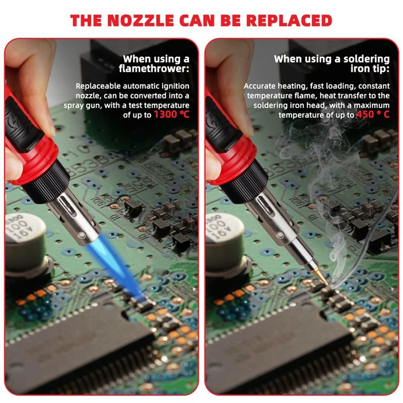 Soldering Iron Heat Gun Blower Torch Self-Ignite Instant Start Adjustable Flame Control Welding Tool A