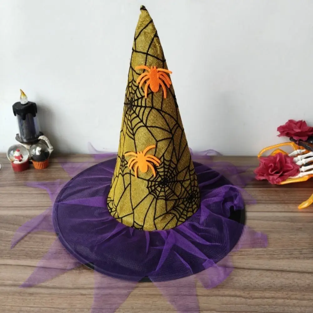 

Colorful Halloween Witch Hat Skull Pattern Party Props Children Wizard Cap Cosplay Costume Props Halloween Cosplay Accessories