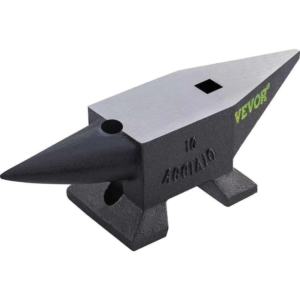 

Heavy Duty 22 Lbs Cast Steel Anvil Single Horn for Blacksmithing for bending Shaping Stable Base Large Work Surface