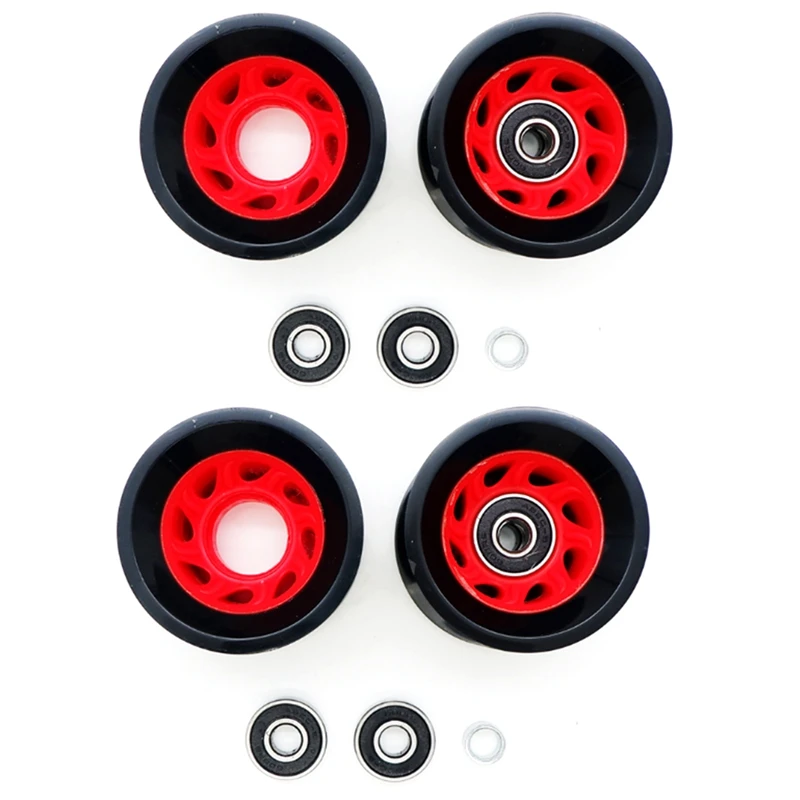 4PCS Double-Row Roller Skate Accessories Speed Skating Shoe Wheels 95A Car Line Wheels Roller Skates PU Wheels