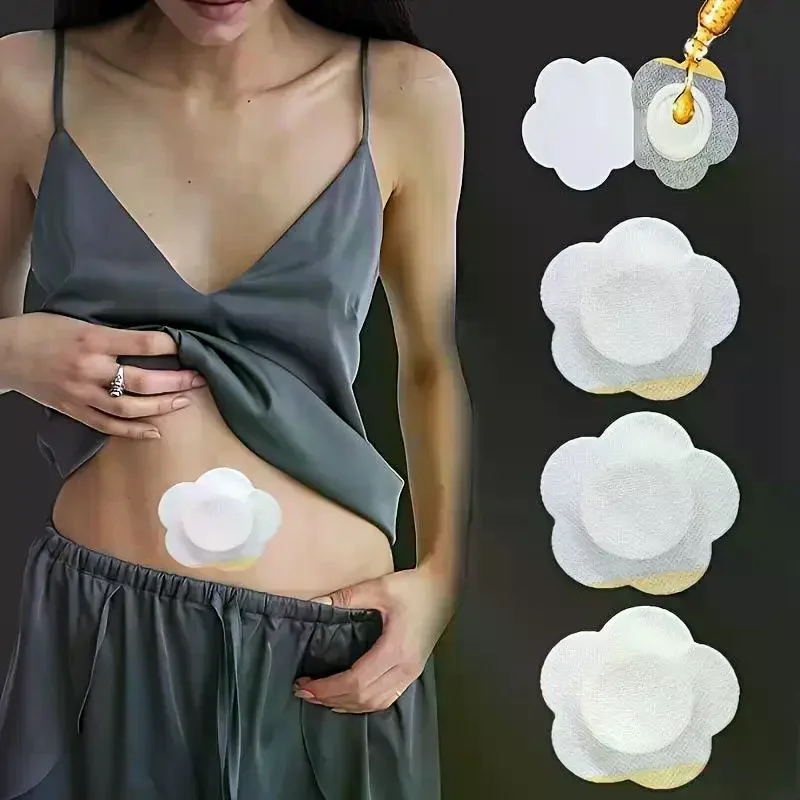 50pcs/Set Disposable Castor Oil Pack Navel Stickers - Self-Adhesive Seepage Resistant Belly Button Protectors Replacement Pads