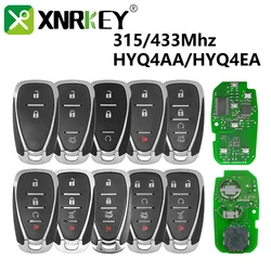 XNRKEY – clé télécommande à 2/3/4/5 boutons, avec puce ID46, 315/433Mhz, pour Chevrolet Cruze Spark Camaro Equinox Malibu2017-2018 HYQ4AA HYQ4EA