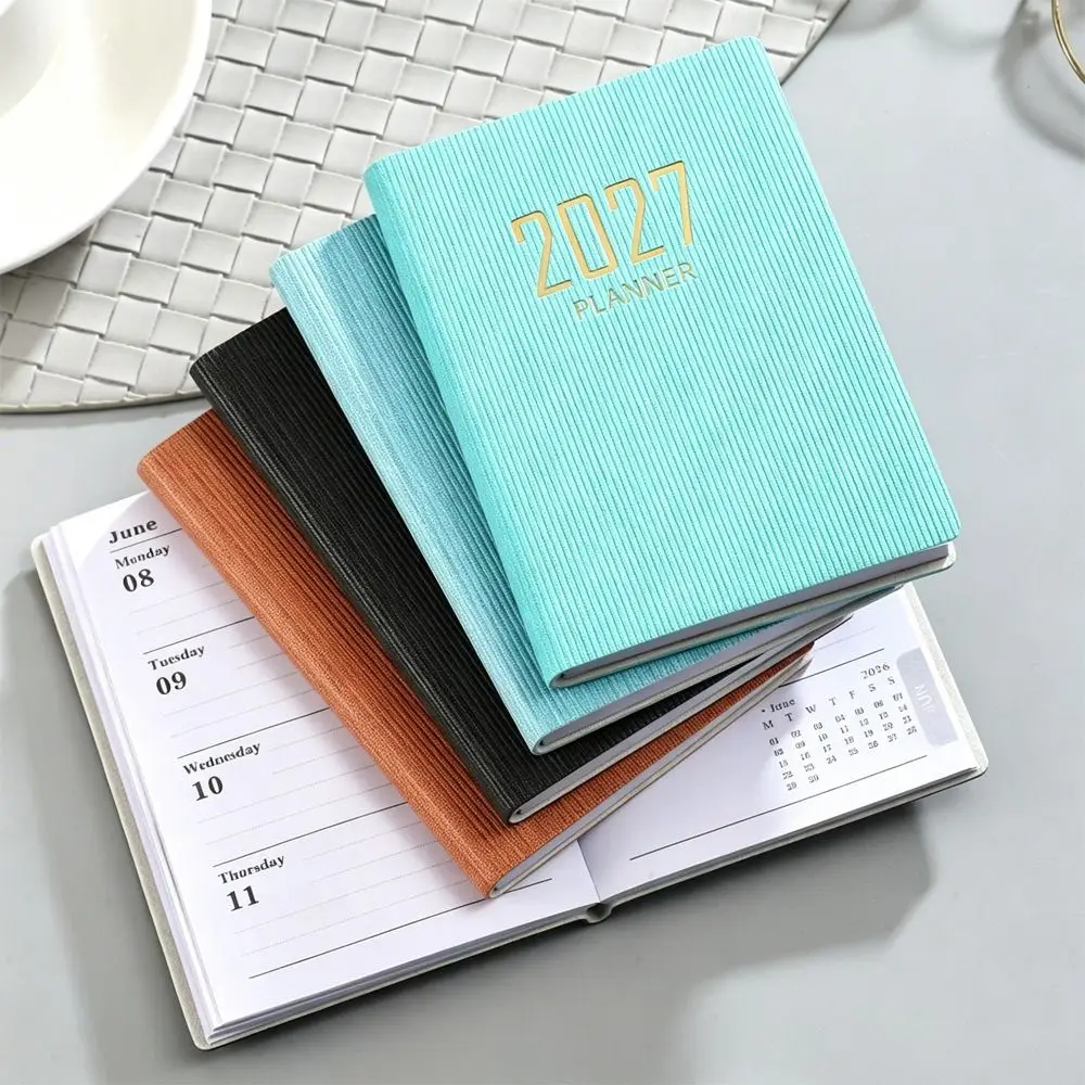 Portable A7 2027 Agenda Book Pocket with Calendar Diary Weekly Planner Notebooks Students
