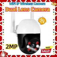 2MP PTZ WiFi IP Wireless Camera Tuya Smart Outdoor Home Security Dual Lens Camera CCTV Video Surveillance