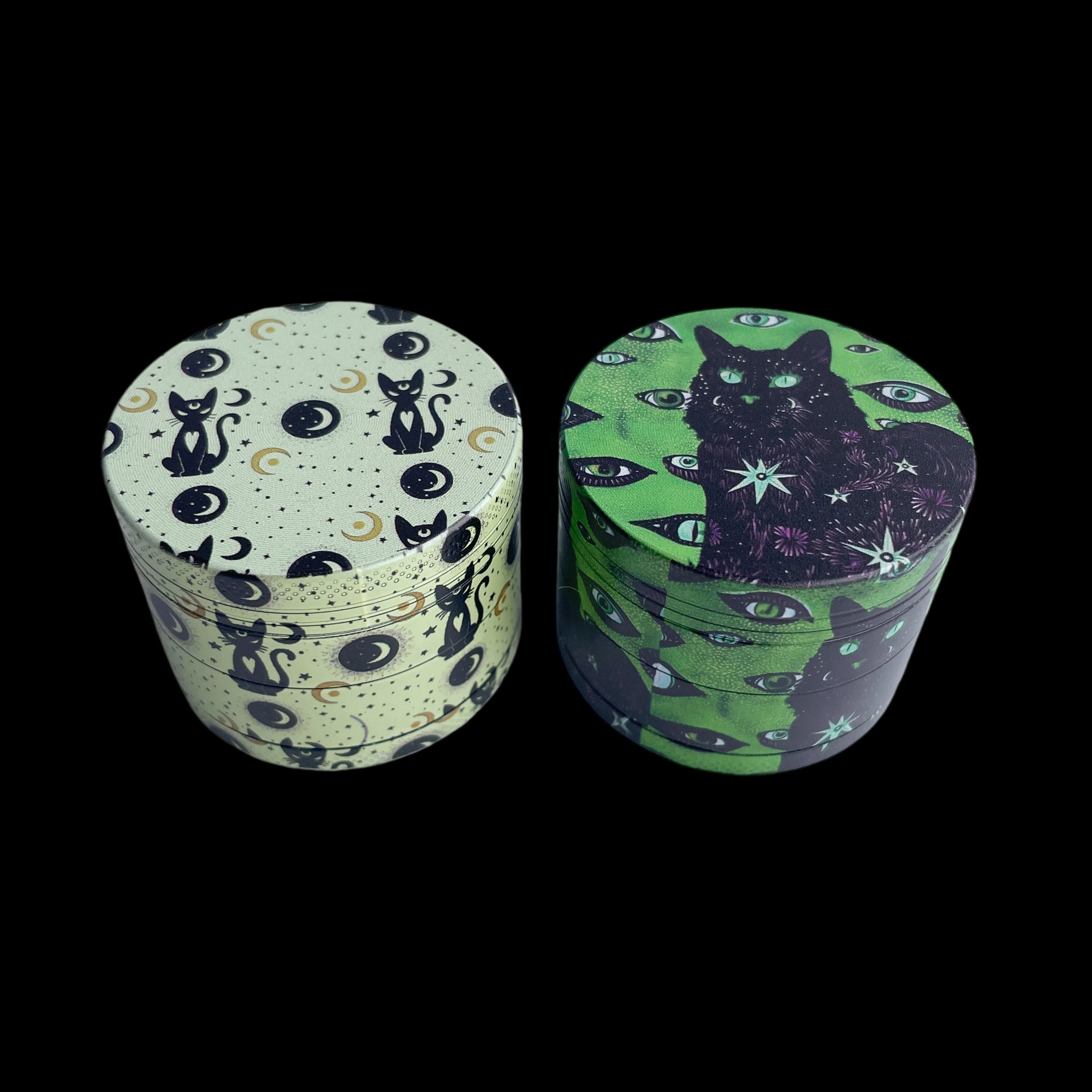 2inch/50mm Black Kitten Metal Herb Grinder Smoking Accessories