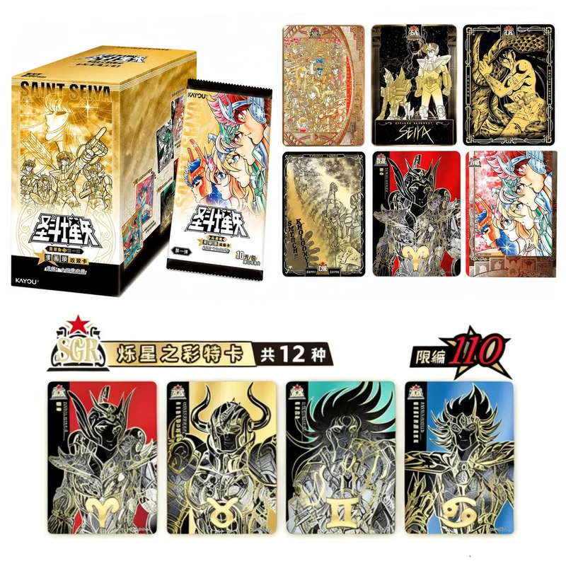 Kayou Saint Seiya Collectible Trading Cards Manga Version Stellar Pack First Volume Twelve Zodiac Official Anime Peripherals