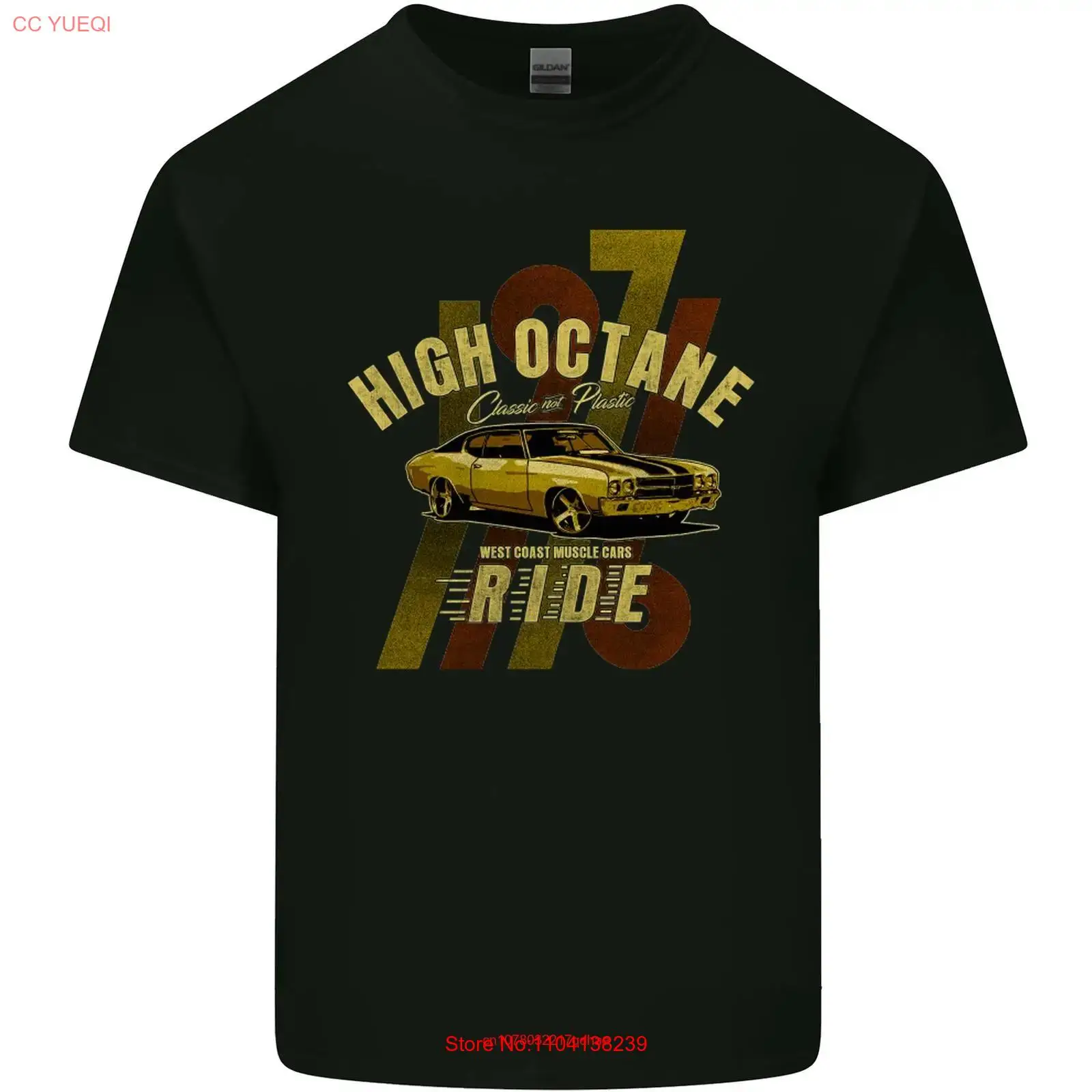 High Octane Ride 1971 Muscle Car Mens Cotton T Shirt Top long or short sleeves