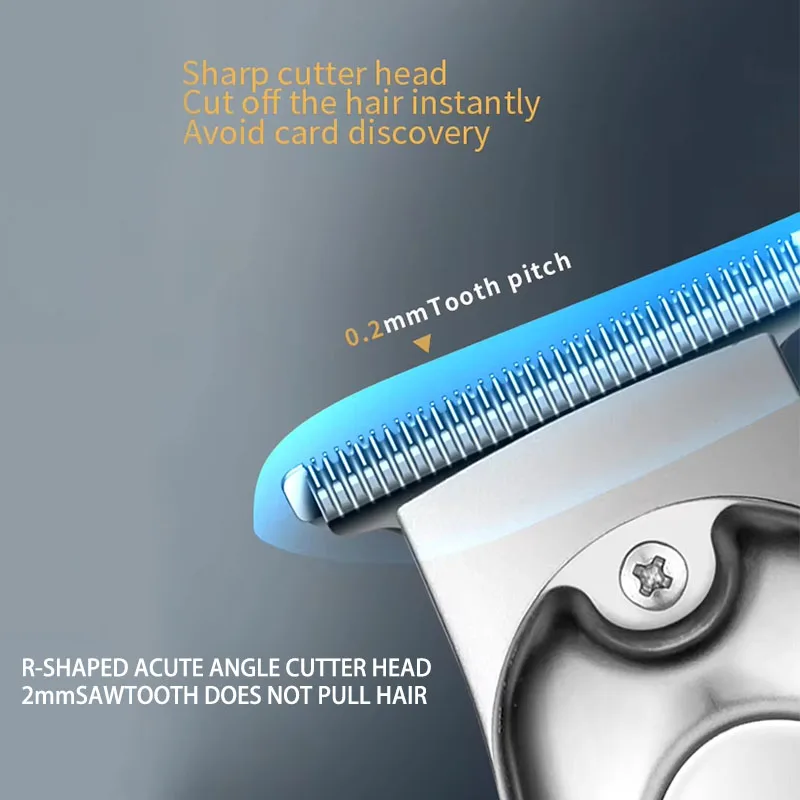 Kemei KM-678 Portable Mini Electric clippers Professional Metal Hair Clipper LCD Display Trimmer Rechargeable HairCutter Machine