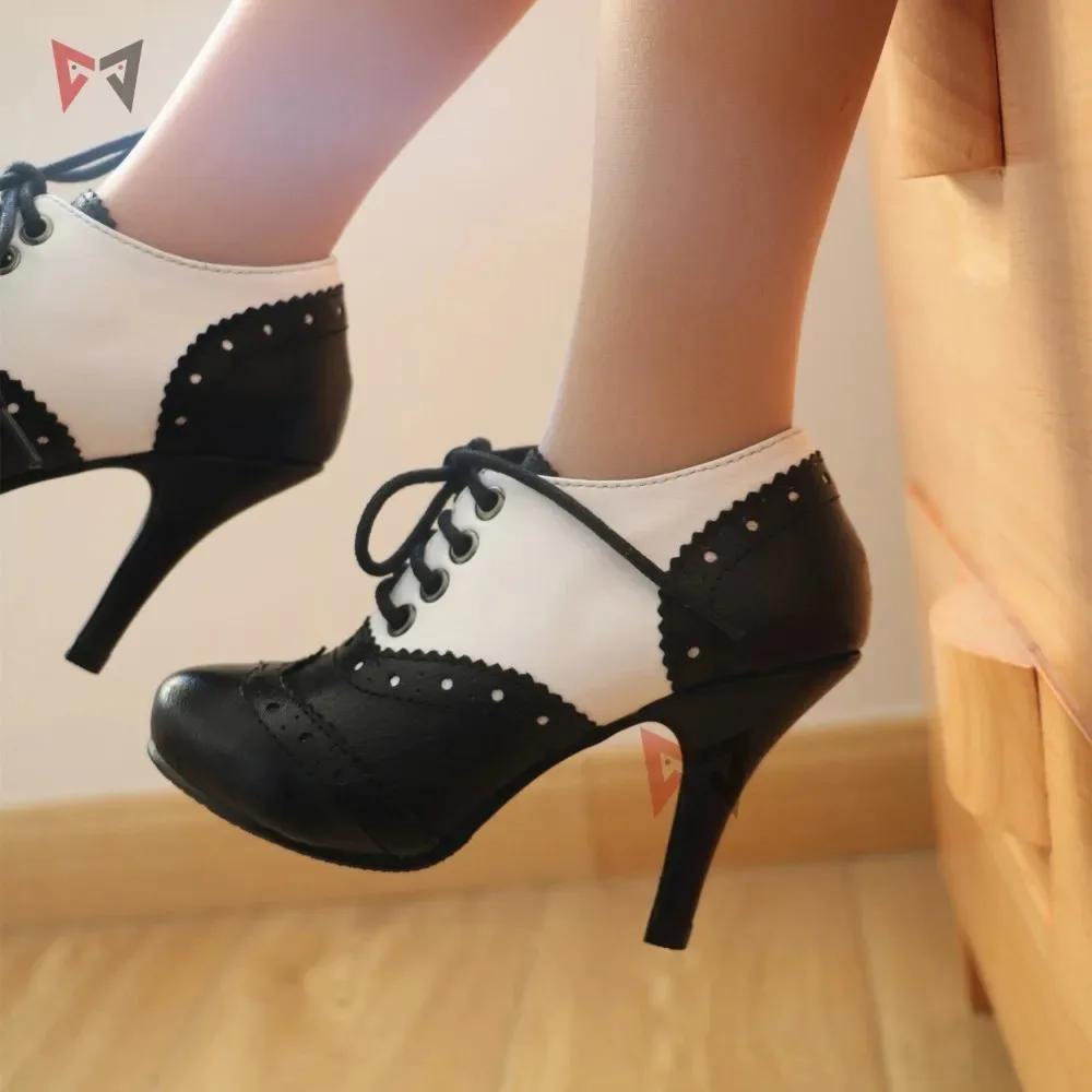 Chaussures de poupée à talons hauts de 100cm de hauteur, accessoires de Costume de Cosplay Lolita, couleur blanc et noir au choix, sur mesure, nouvelle collection