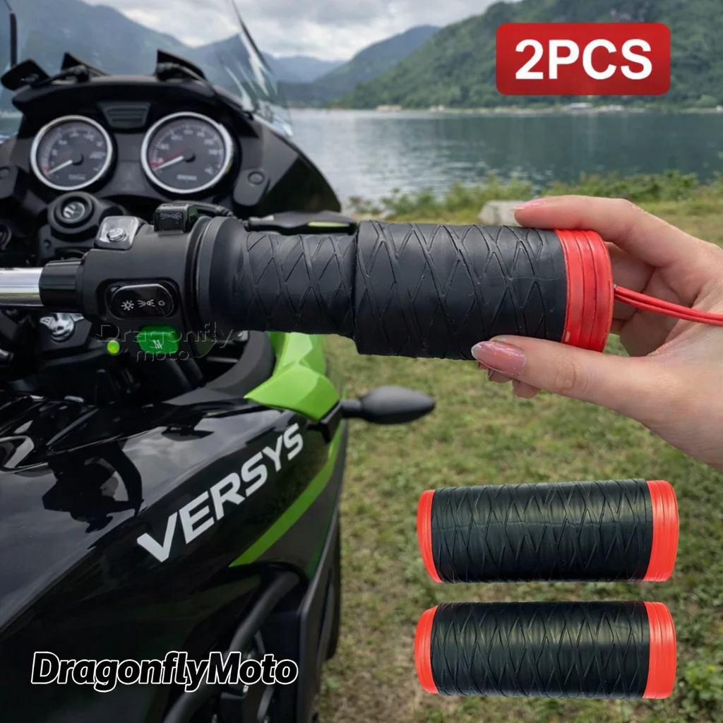 

Силиконовые чехлы на руль мотоцикла для Kawasaki Versys 650 300 300X 1000 X300, самосжимающиеся, нескользящие, для мотоциклов