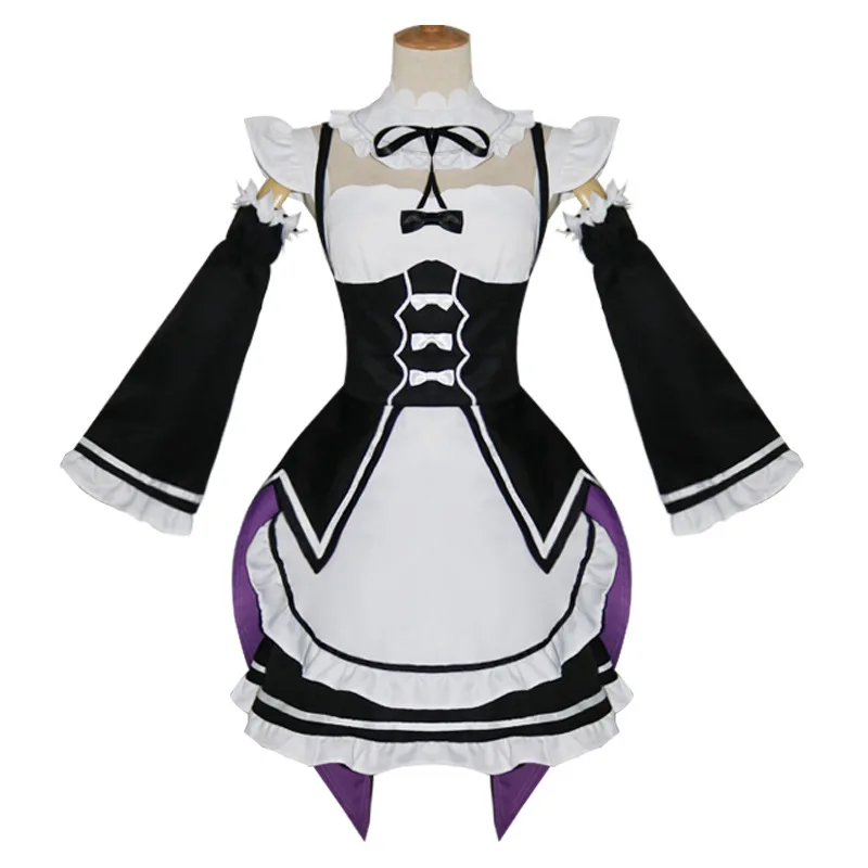 Anime Re:zero Kara Hajimeru Isekai Seikatsu Life In a Different World Ram Rem Cosplay Costume Maid Dress Halloween Costume