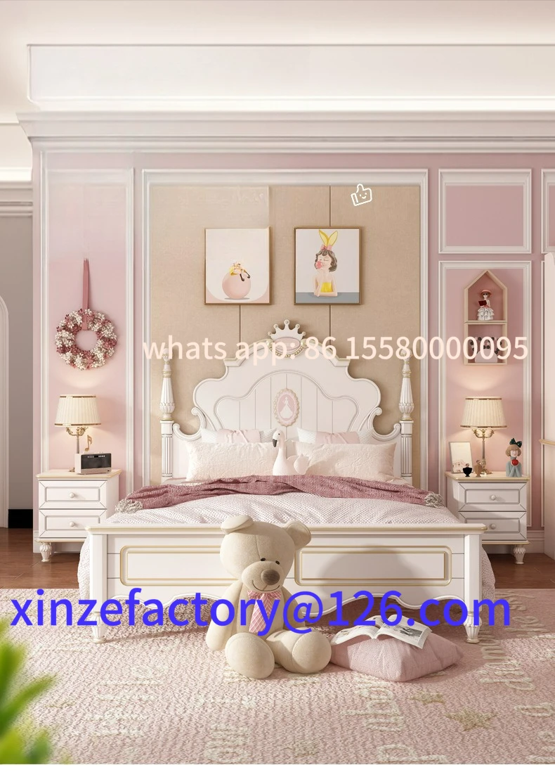 سرير الأميرة للفتيات الصغيرات قابل للتخصيص