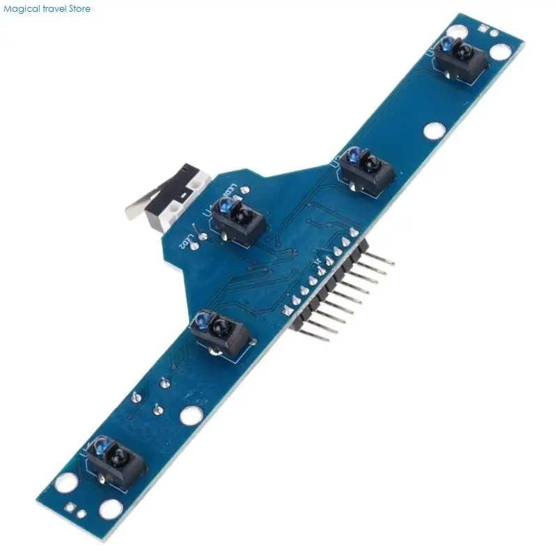 N2UB Multiple Sensorings Line Follower Module for DIY Robotics Projects with Real Time Pathes Detection