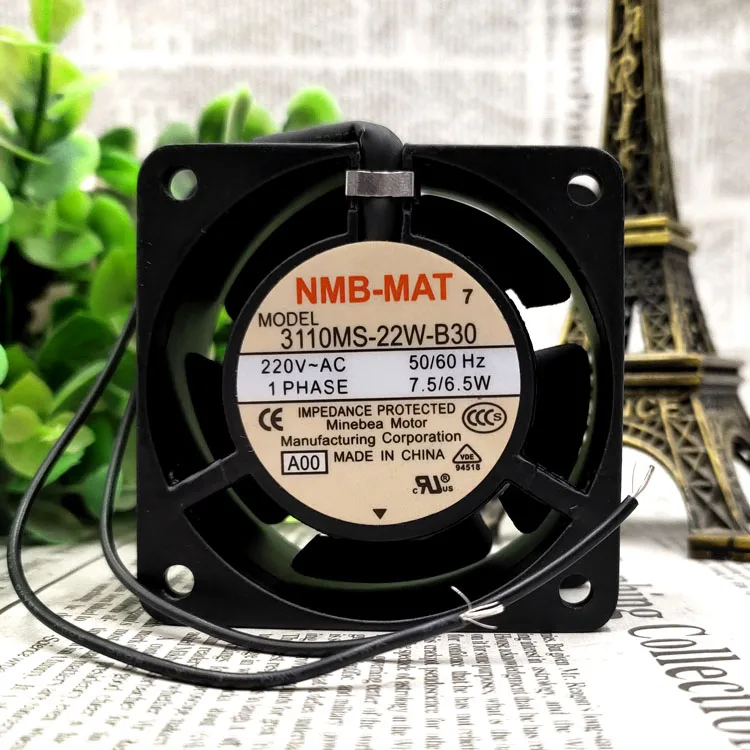 

НОВЫЙ ОРИГИНАЛ 3110MS-22W-B30 220 В 7,5 Вт 6030 60*60*30 мм ОХЛАЖДАЮЩИЙ ВЕНТИЛЯТОР