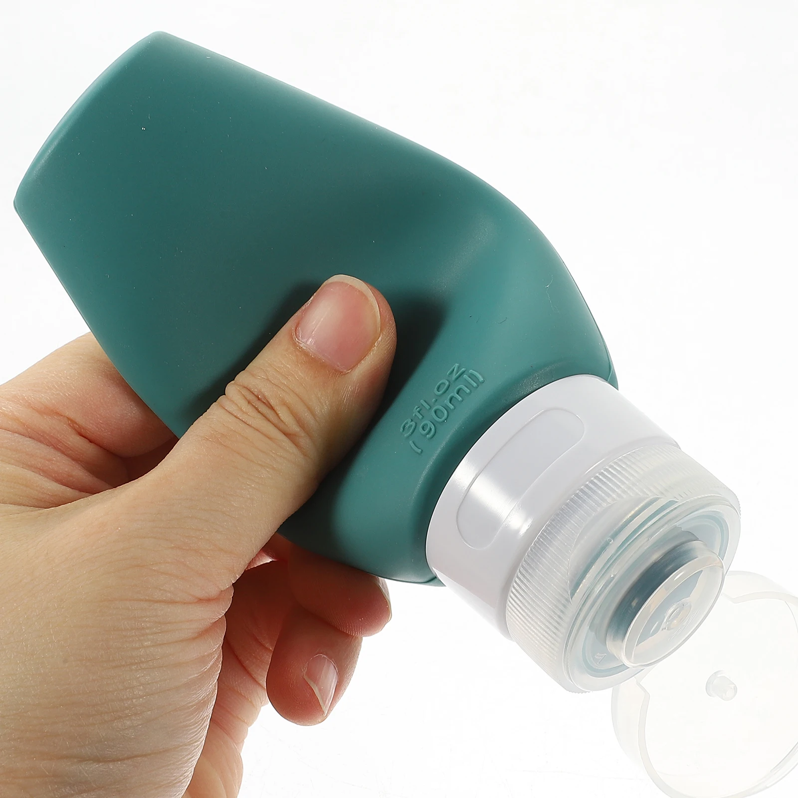 

4pcs Silicone Travel Bottles Refillable Leak-Proof Toiletry Containers 90Ml Set For Shampoo Conditioner Lotion Lightweight