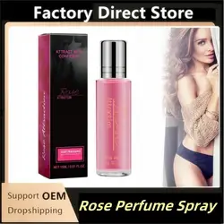 Rose Perfume Spray For Women Glamour Protable Perfume Long-Lasting Charm Fresh Light Fragrance Pheromone Spray