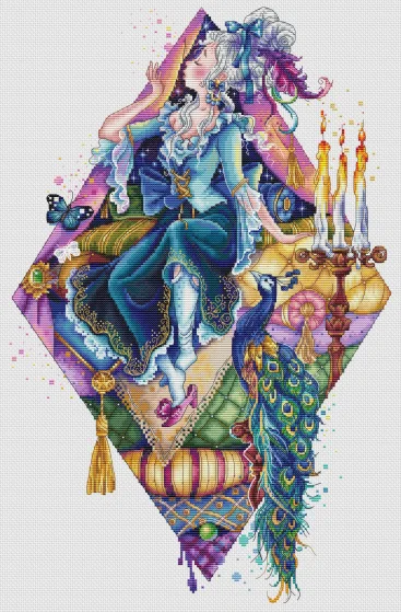 

Princess 40-59 DIY Needle Work Cross Stitch counted Cross Stitch Kit 28ct 14ct 32ct Metallic cotton aida