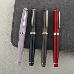 Jinhao 82 Transparent Candy Color Fountain Pen Gold Trim Acrylic Barrel Fine Nib for Writing Calligraphy Signature School