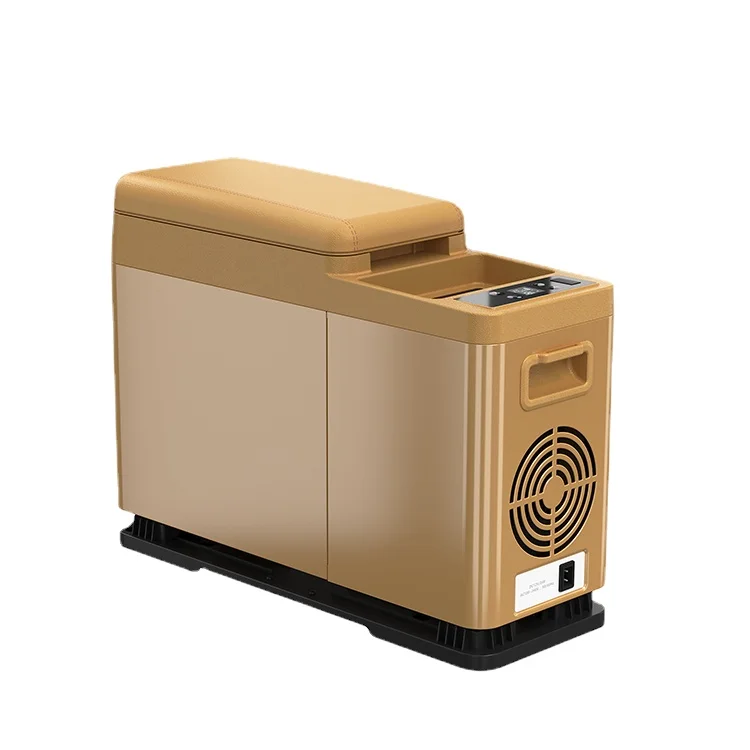 CF8 colorful Individual Mini Car Fridge DC 12V for centre armrest in car truck refrigerator with built in battery