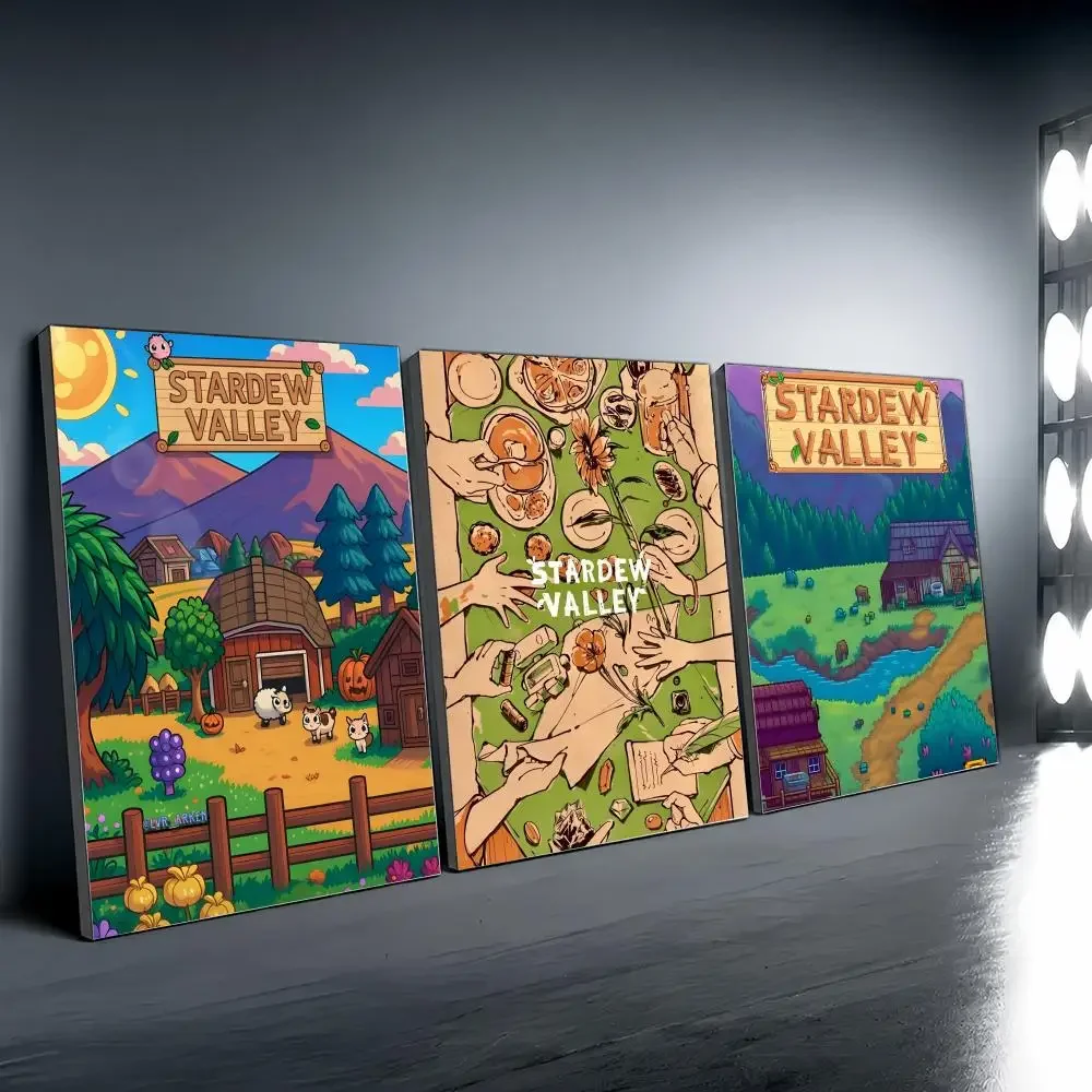 S-Stardew valley Game Painting Calligraphy Modern Canvas Wall Art for Bedroom & Living Room | Home Decor Gift