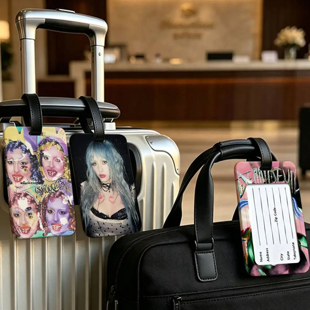 Singer A-Ashnikko Durable PVC Anti lost Baggage Tag With Info Card Lightweight Luggage Identification Label