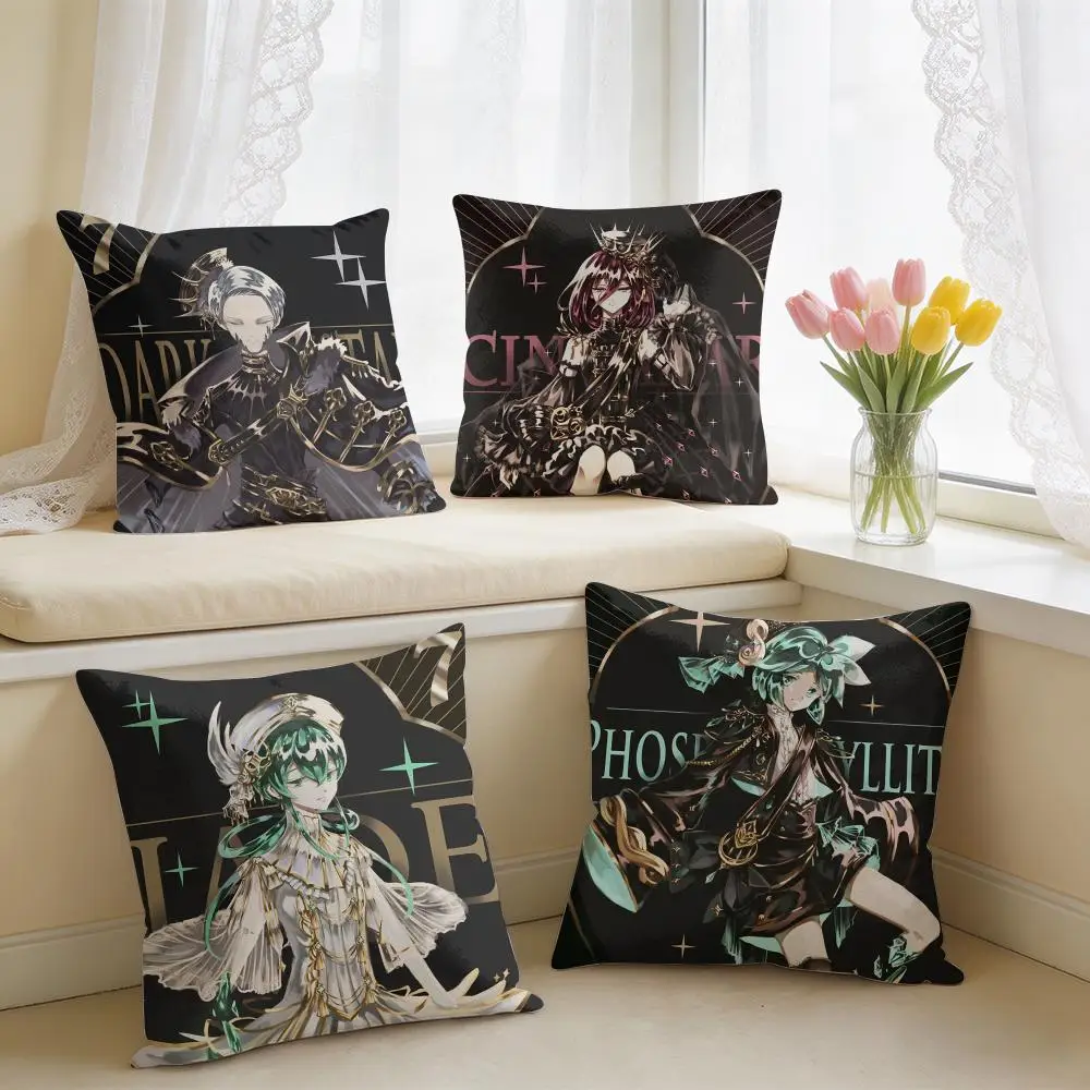 L-Land Of The Lustrous Cushion Cover Square Short Plush Pillow Case Living Room Sofa Home Decor Funda 40X40