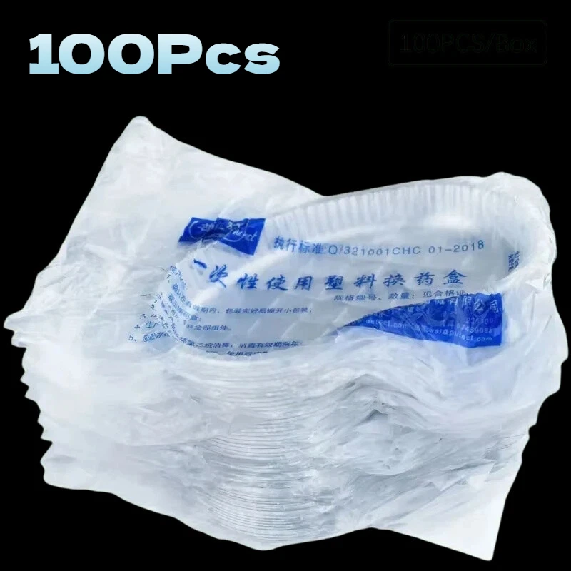 100Pcs Disposable Dental Surgical Tray Medical Storage Holder Dish for Clinic Tooth Care Dentist Accessories