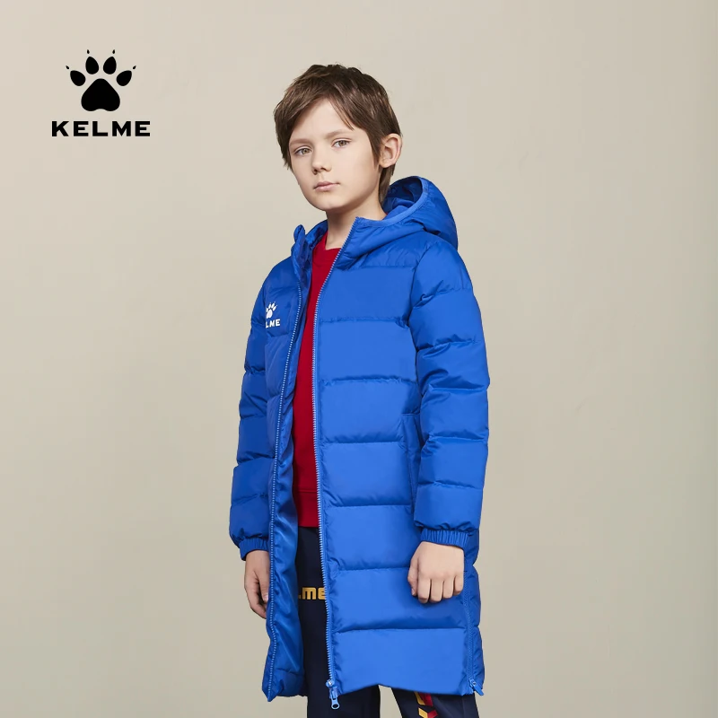 

KELME KIDS Winter Jacket Long Solid Sports Training Coat Child Overcoat Warm Cotton Padded Winter Coat Boys Girls 3893416