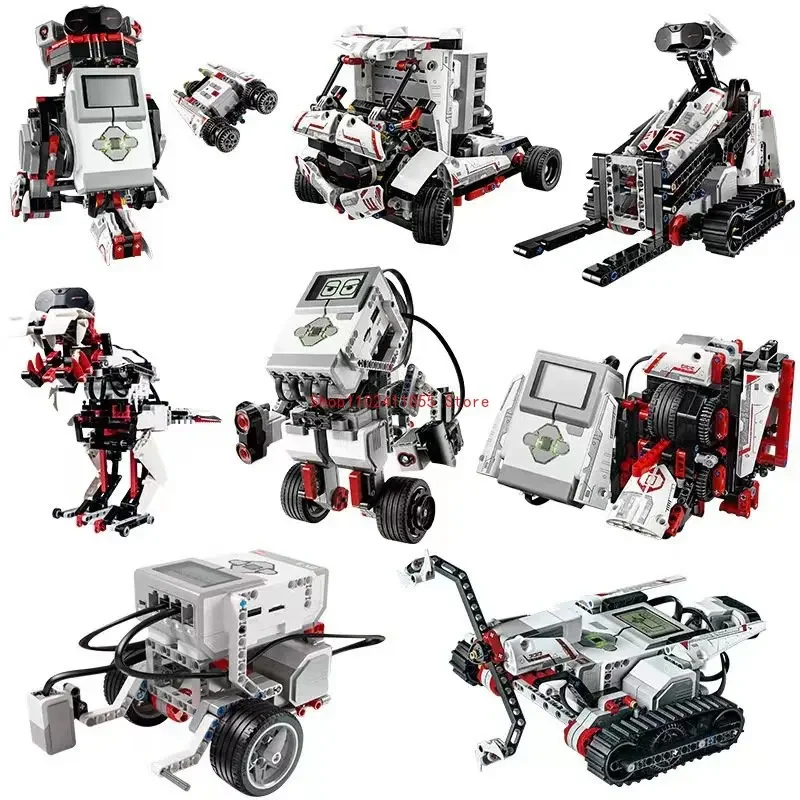 Bloques de construcción de robot de ayuda para enseñanza, piezas de tecnología, Compatible con EV3 45544 45560