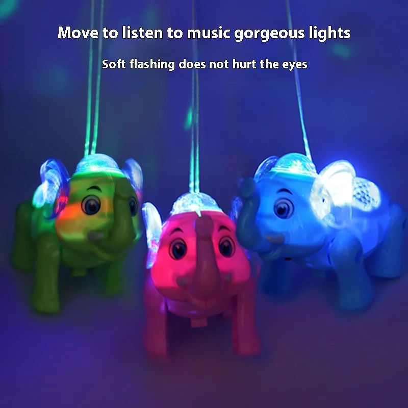 1pcs Kids Funny Lighting Walking Elephant With Music And Light Interactive Toy Kids Funny Electronics Toy Birthday Gift