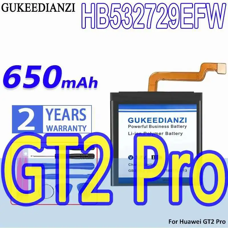 

Сменный аккумулятор GUKEEDIANZI высокой емкости HB532729EFW 650mAh для батареи Huawei GT2 Pro GT2Pro