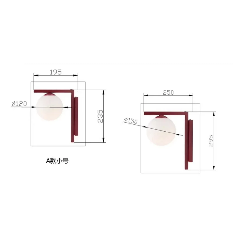 Simple Modern Wall Lamp Glass Ball Hotel Corridor Aisle Decorative Lamp LED Bedroom Bedside Lamp