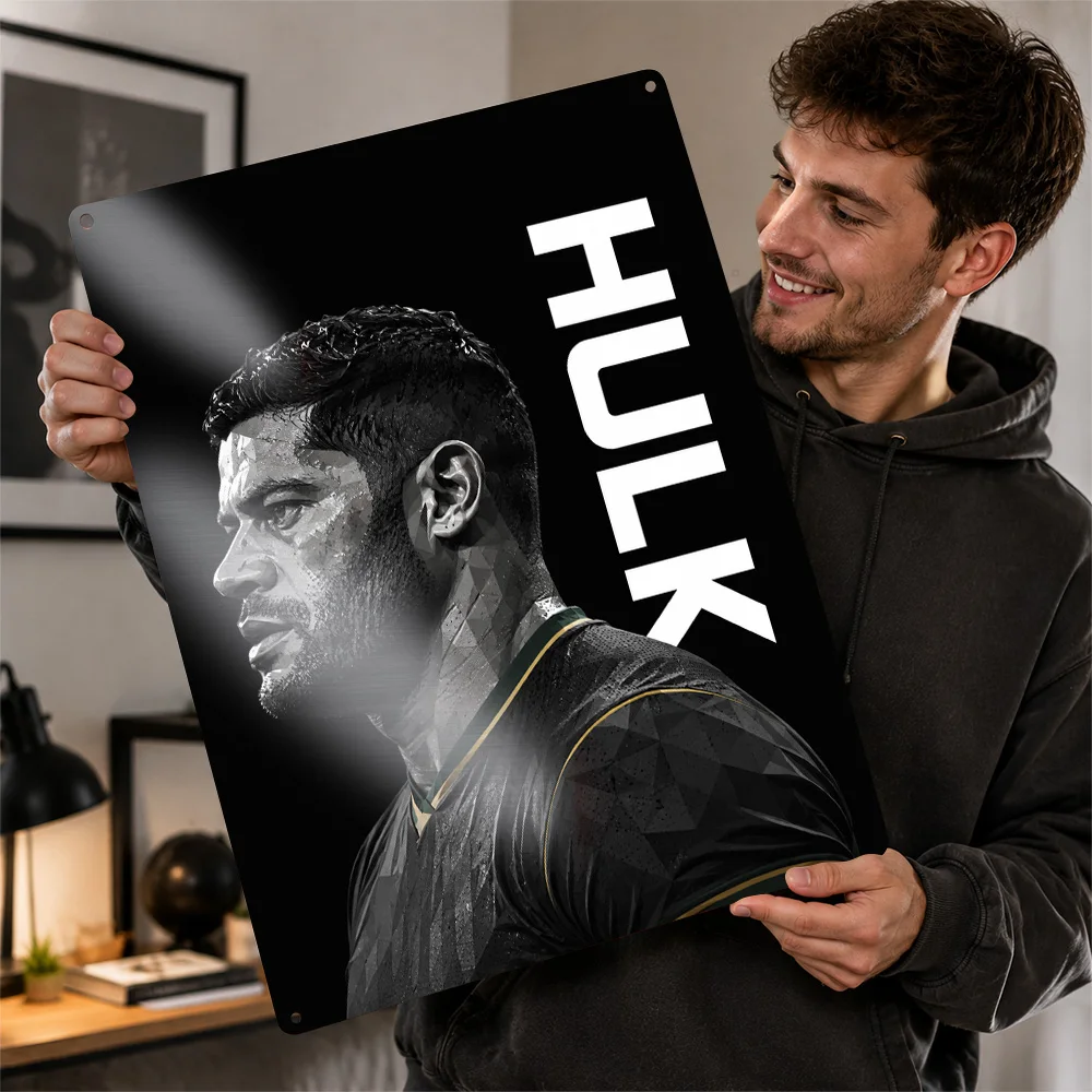 Hulk Football Printed Poster Personalized Aluminum Metal Sign Club Legacy Style Wall Art Perfect For Dedicated Fans In Bedroom