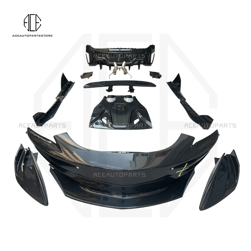 For Mclaren 540C 570S 570GT upgrade to 600LT body kit carbon fiber front lip side skirt rear diffuser wing