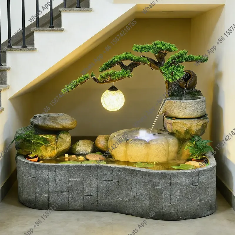 G Indoor Fish Tank Circulating Water Flow Ornament Porch Balcony Fish Pool Water Tank Landscaping Decorative Water Pool