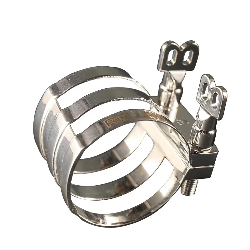 Whistle Clip Hoop Alto Bakelite Flute Head, Saxophone Silver Plated Double Screw Clip