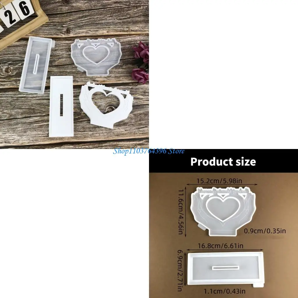 

Convenient DIY Heart Resin Frame Mold Perfect For Home Decors And Gift Making