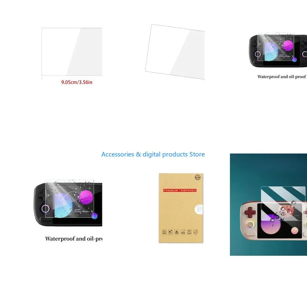 77JD Game Console Screen Protector for Pocket Air Mini Tempered Glass Film Scratchproof Full Screen Film Shatterproof