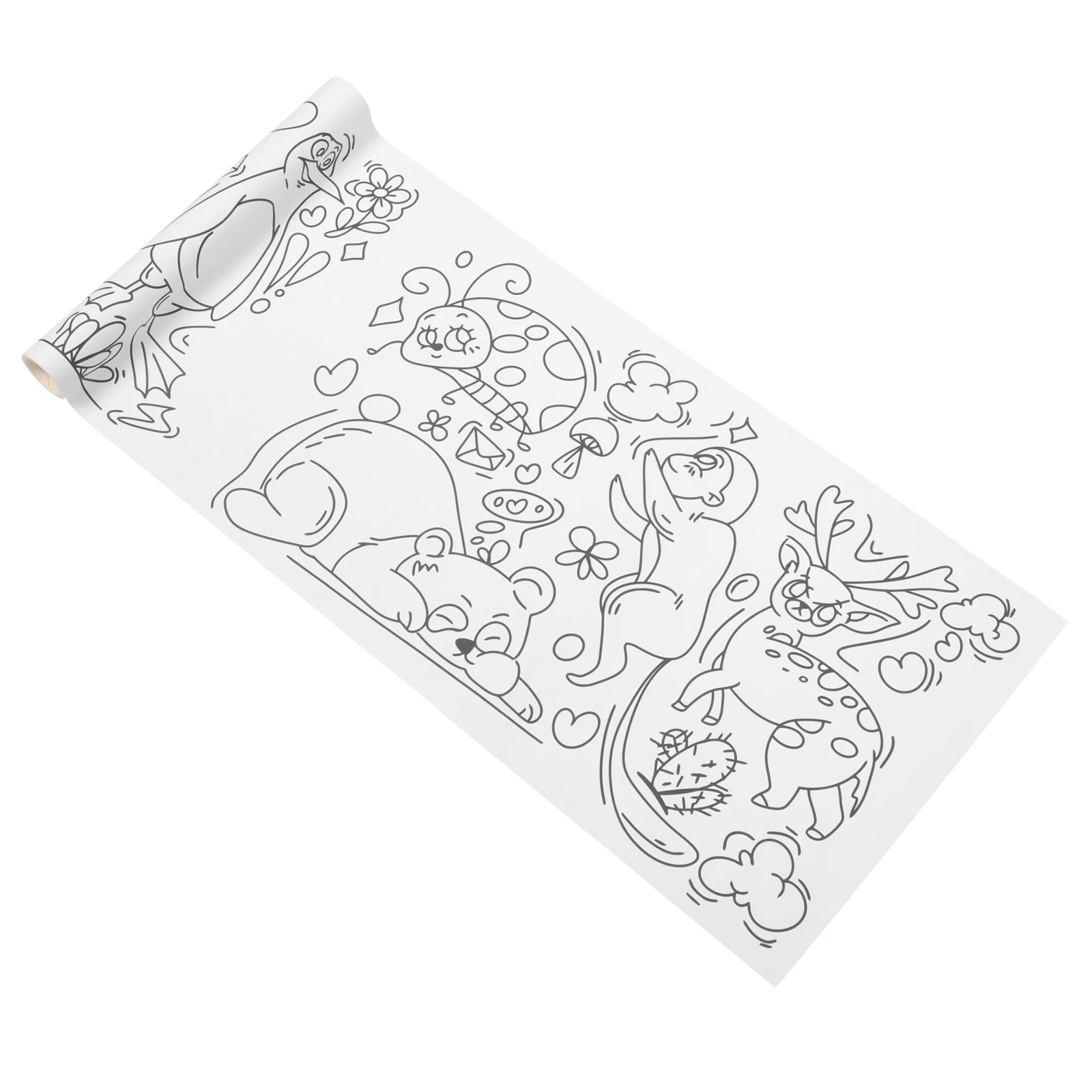 

Graffiti Scroll Paper Craft Children Painting Coloring Poster Toddler Drawing for Adhesive Wall Decorative