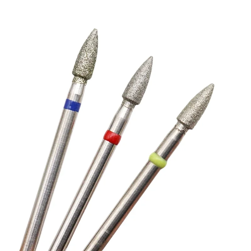 Forets de manucure électriques, cône diamant, foret à ongles, fraises rotatives, pour enlever les cuticules, outils, accessoires