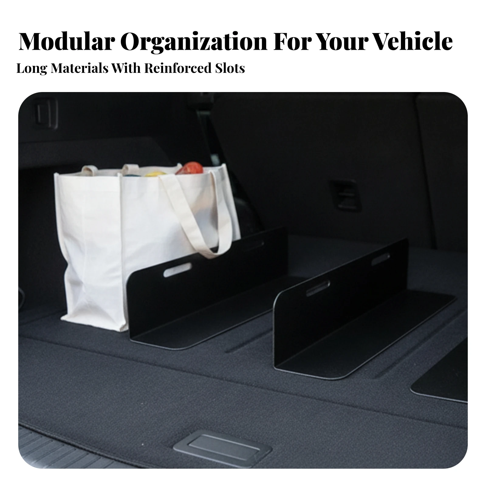 3 Pieces Automotive Trunk Cargo Retainer Removable Trunk Retainer with Hook-and-Loop Base Compact Low-Slung for Road Trips