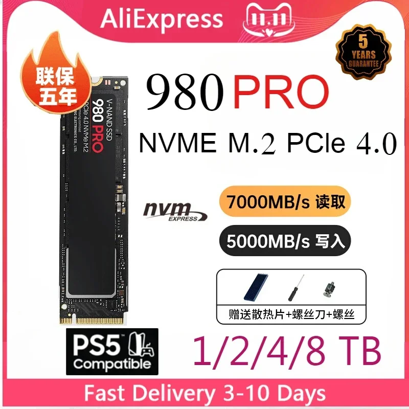 FOR Samsang 980 500g Laptop Pcie4.0 Desktop 980pro 1tb Ssd Nvme 2280 Ssd