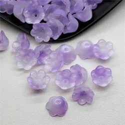 30Pcs/lot 7x12mm Flower Shape Lampwork Crystal Glass Loose Beads for Jewelry Making DIY Earring Keychain Crafts Findings