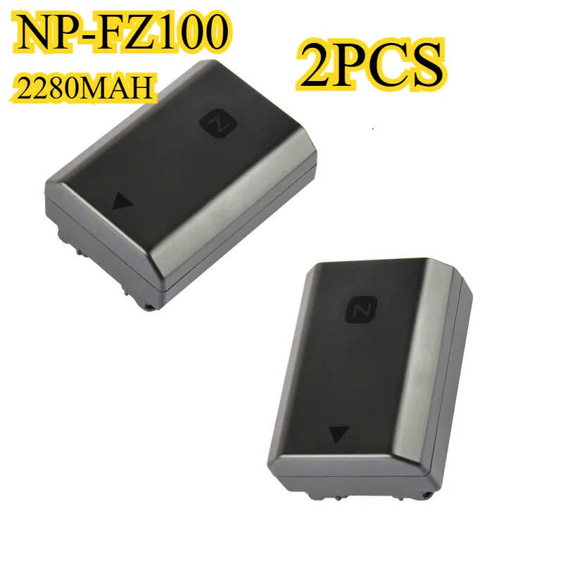 

Сменный аккумулятор NP-FZ100, 2 шт., для Sony asa9/α7R III/α7 III/α7R, 2280 мАч, литий-ионный аккумулятор с полным декодированием для беззеркальной камеры Sony